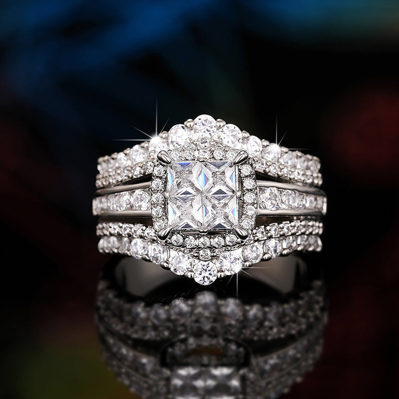 Anillo de diamantes de moissanita de terapia magnética 💖💍Oferta del último día - 🔥80% de descuento