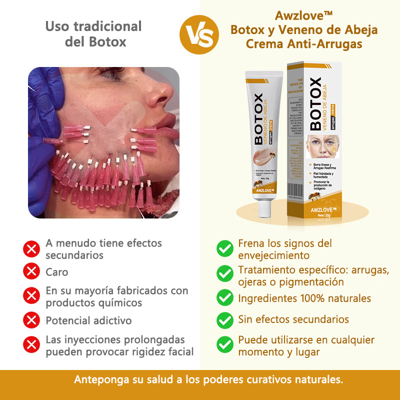 Awzlove™ Crema Anti-Arrugas con Botox y Veneno de Abeja | Aprobado por COFEPRIS 🌲