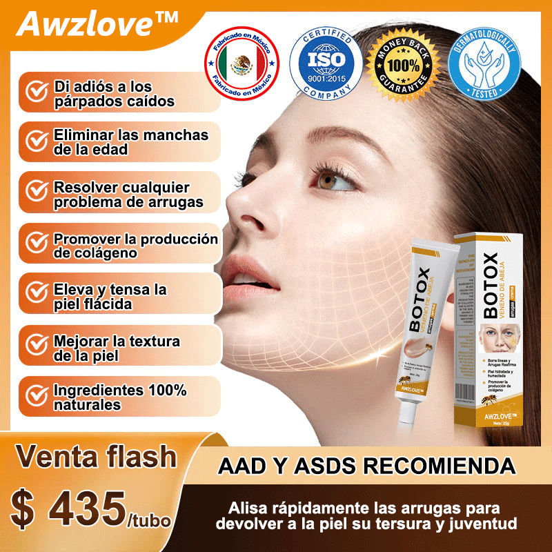 Awzlove™ Crema Anti-Arrugas con Botox y Veneno de Abeja | Aprobado por COFEPRIS 🌲
