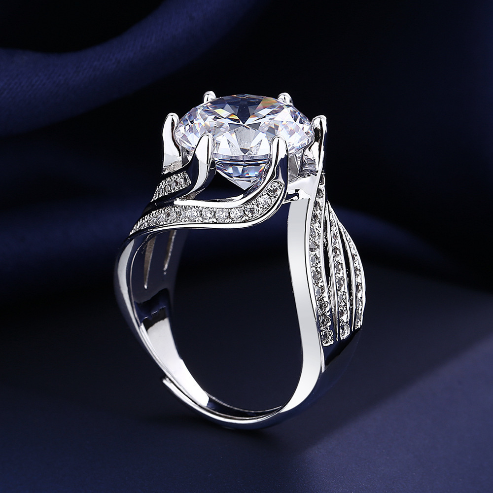 Anillo de diamantes de moissanita de terapia magnética 💖💍Oferta del último día - 🔥80% de descuento