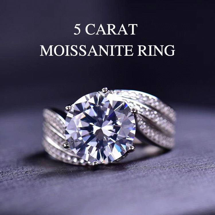 Anillo de diamantes de moissanita de terapia magnética 💖💍Oferta del último día - 🔥80% de descuento