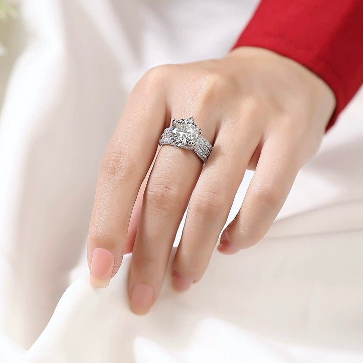 Anillo de diamantes de moissanita de terapia magnética 💖💍Oferta del último día - 🔥80% de descuento