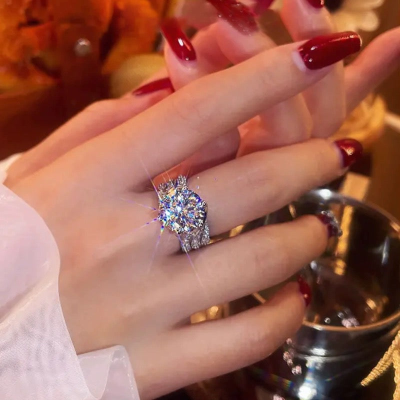 Anillo de diamantes de moissanita de terapia magnética 💖💍Oferta del último día - 🔥80% de descuento