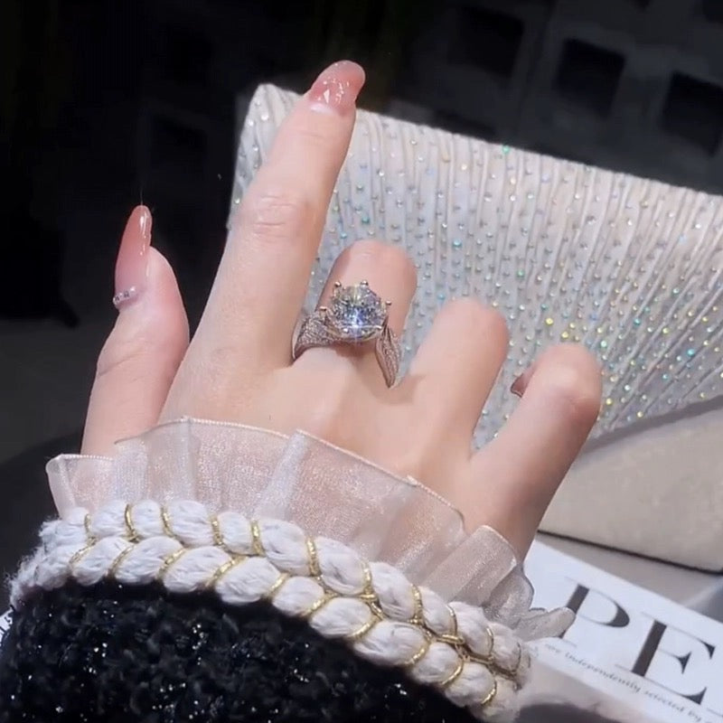 Anillo de diamantes de moissanita de terapia magnética 💖💍Oferta del último día - 🔥80% de descuento