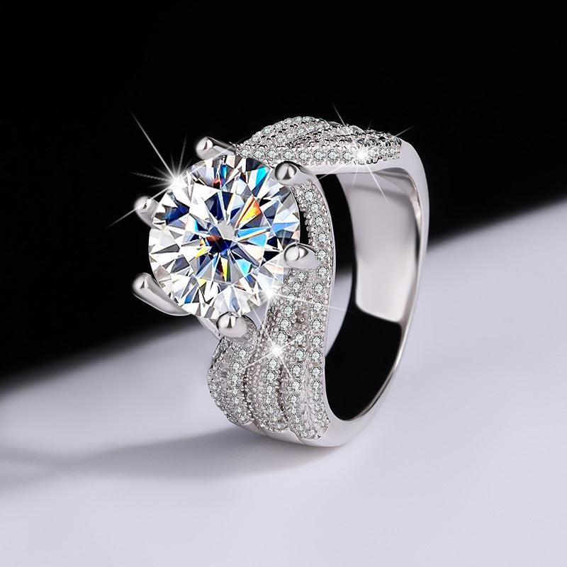 Anillo de diamantes de moissanita de terapia magnética 💖💍Oferta del último día - 🔥80% de descuento