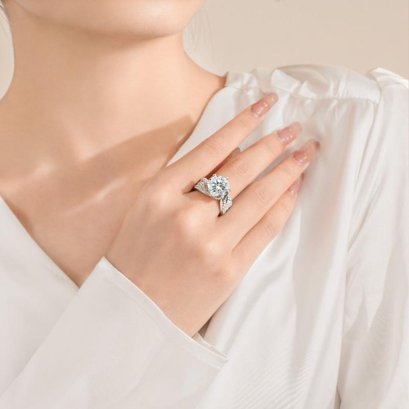 Anillo de diamantes de moissanita de terapia magnética 💖💍Oferta del último día - 🔥80% de descuento